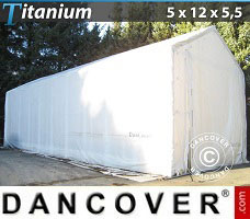 Garagenzelt Titanium 5x12x4,5x5,5m, Weiß