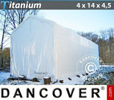Garagenzelt Titanium 4x14x3,5x4,5m, Weiß